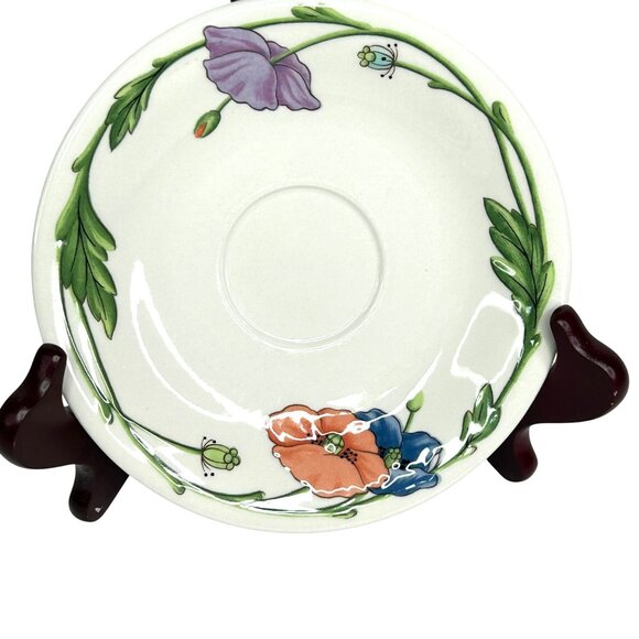 Villeroy & Boch Amapola Vitro Porcelain Saucer Set Of 5 6.5" - Picture 4 of 9